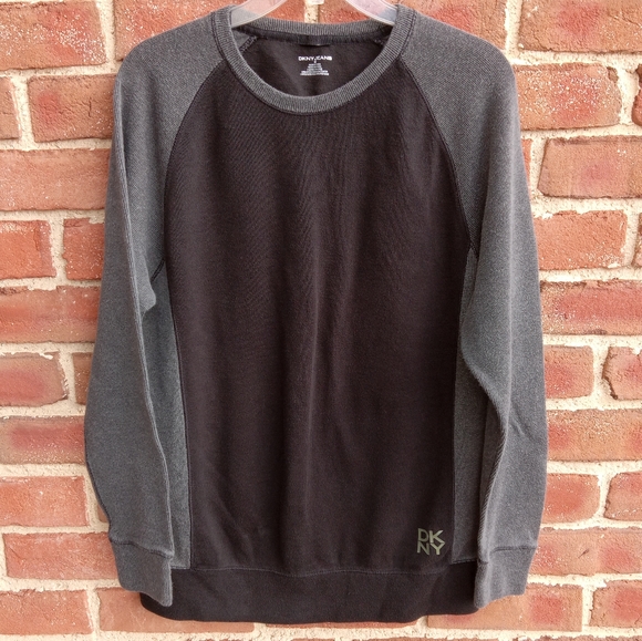 Dkny Other - Mens DKNY Black and Gray Ribbed Knit Sweater Medium